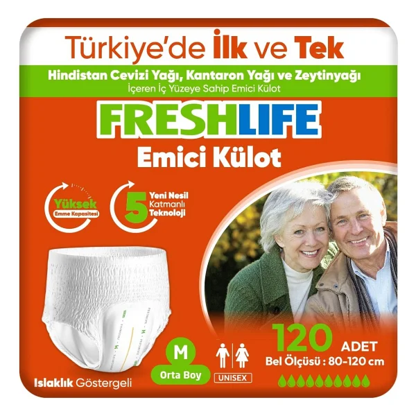 Freshlife Emici Külot Orta Boy M 30'lu 4 Adet Hasta Bezi - Görsel 6