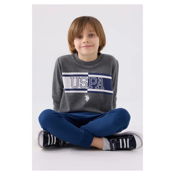 U.S. Polo Assn. 1900 Erkek Çocuk Pijama Takımı - Lacivert - 9 - 10 Yaş - Görsel 3