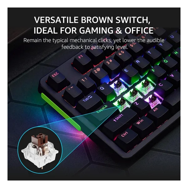 Rapoo V500 Pro RGB Kablolu Mekanik Oyuncu Klavyesi - Görsel 4