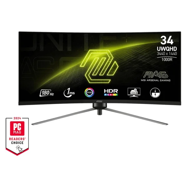 Msı Mag 345cqr 34" 1 Ms Wqhd Curved 180 Hz Oyuncu Monitörü - Görsel 5