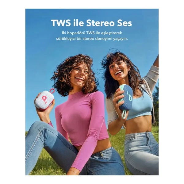 Anker Soundcore Select 4 Go TWS Kırmızı Bluetooth Hoparlör - Görsel 5