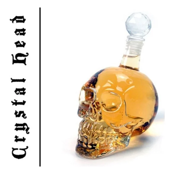 1000 Ml Crystal Head Kuru Kafa İçki Şişesi - Görsel 2