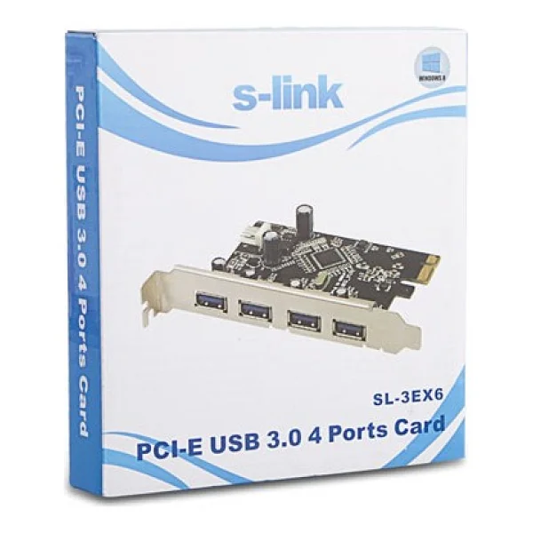S-Link Sl-3ex6 Pcı Express USB 3.0 4 Port - Görsel 3