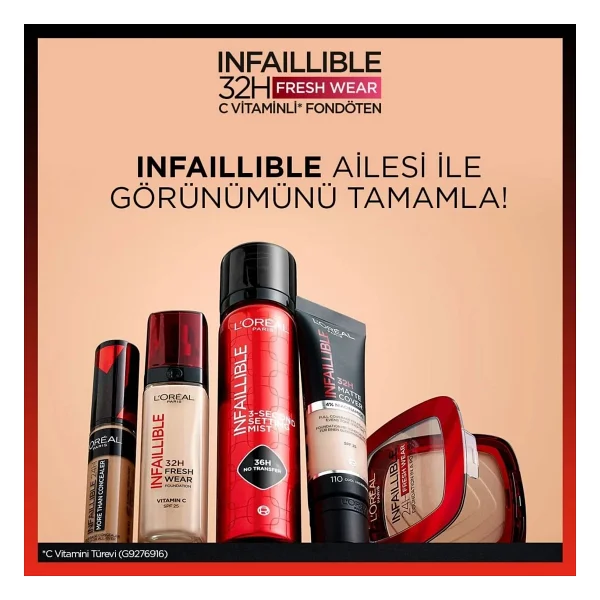 L'oreal Paris Infaillible 32h Fresh Wear C Vitaminli 120 Golden Vanilla 30 Ml Likit Fondöten - Görsel 9