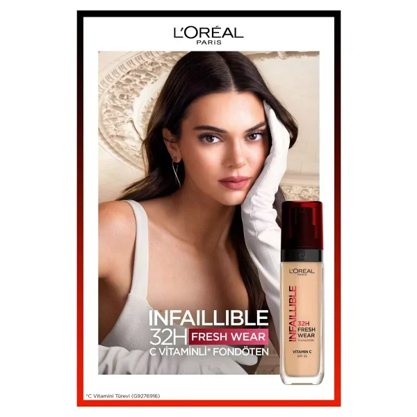L'oreal Paris Infaillible 32h Fresh Wear C Vitaminli 30 Ml Likit Fondöten - Görsel 9