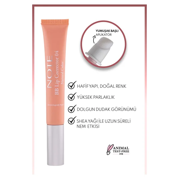 Note Bb Lip Corrector 04 Turuncu Dudak Parlatıcısı - Görsel 4