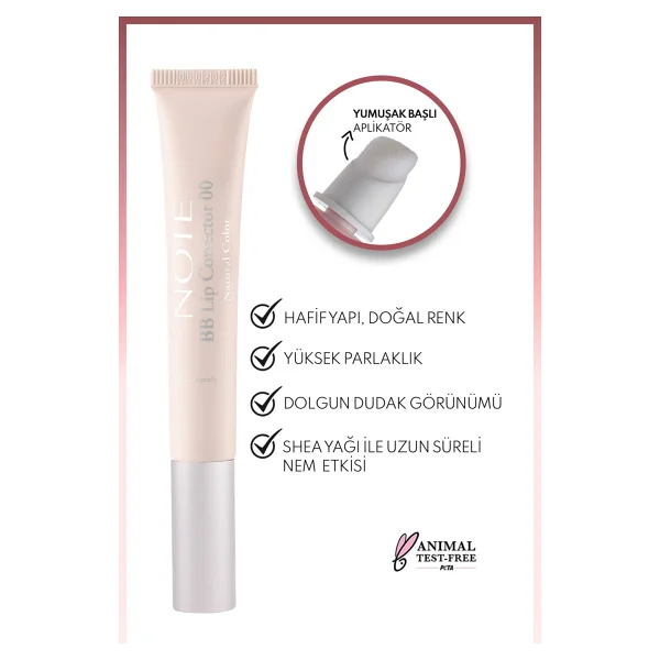 Note Bb Lip Corrector 00 Şeffaf Dudak Parlatıcısı - Görsel 8