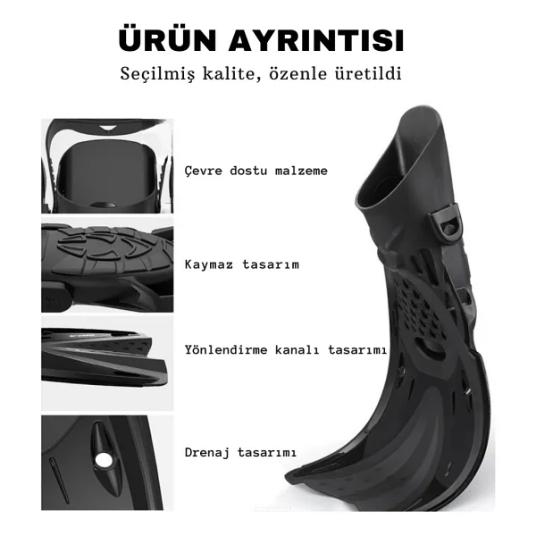 Profesyonel Yüzme Palet Gözlük Dalış Seti 38-47 Ayaklar Için Kaliteli Yüzme Dalış Dalma Balık Seti - Görsel 2