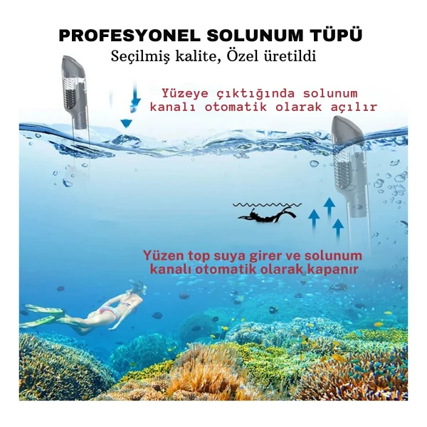 Profesyonel Yüzme Palet Gözlük Dalış Seti 38-47 Ayaklar Için Kaliteli Yüzme Dalış Dalma Balık Seti - Görsel 4
