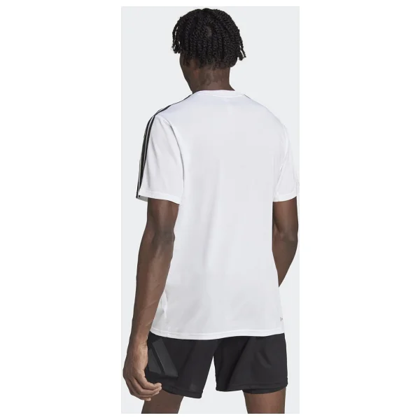 Adidas Train Essentials 3-Stripes Training IB8151 Beyaz Kısa Kollu Bisiklet Yaka Erkek Spor Tişört - Görsel 2