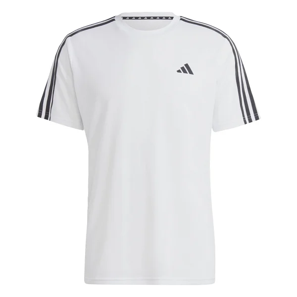 Adidas Train Essentials 3-Stripes Training IB8151 Beyaz Kısa Kollu Bisiklet Yaka Erkek Spor Tişört - Görsel 5