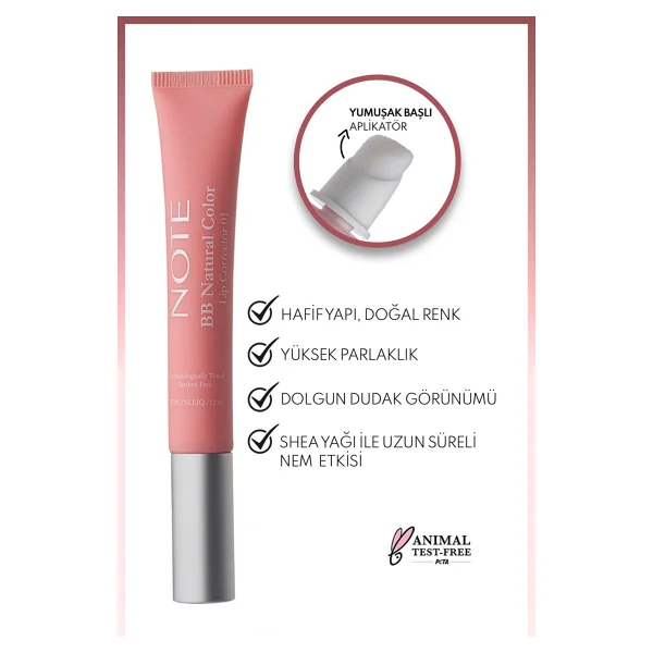 Note Bb Lip Corrector 01 Nude Pembe Dudak Parlatıcısı - Görsel 8