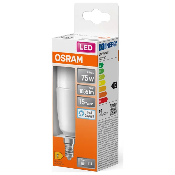 Osram Stick Beyaz Işık 9 W-75 W E14 LED Ampul - Görsel 4