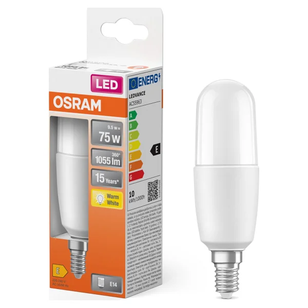 Osram Stick Beyaz Işık 9 W-75 W E14 LED Ampul - Görsel 5