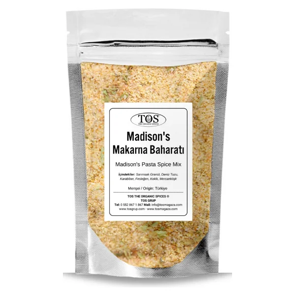 Tos The Organic Spices Madison's Makarna Baharatı 500 Gr Madison's Pasta Seasoning - Premium Quality Baharat Karışımı - Görsel 2