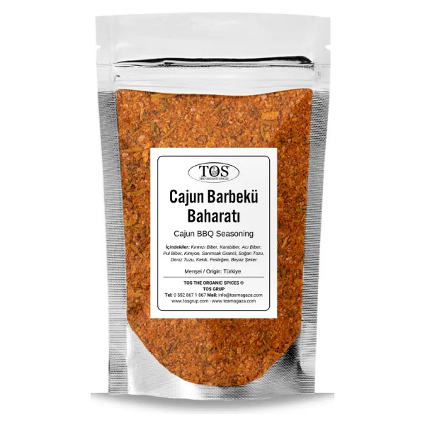 Tos The Organic Spices Cajun Barbekü Baharatı 250 Gr Cajun Bbq Spice - Premium Quality Baharat Karışımı - Görsel 2
