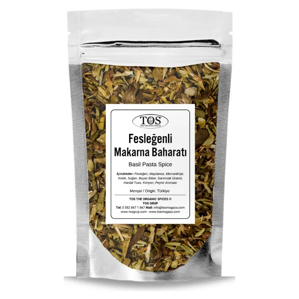 Tos The Organic Spices Fesleğenli Makarna Baharatı 500 Gr Basil Pasta Spice Blend - Premium Quality Baharat Karışımı - Görsel 2