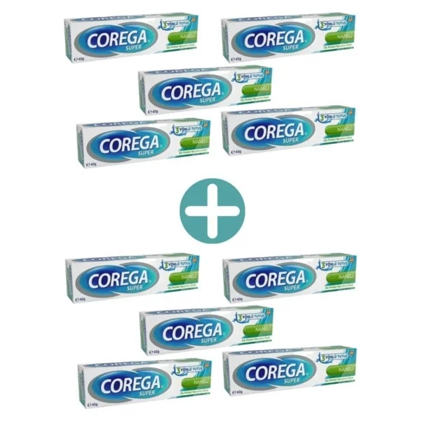 Corega Naneli 40 Gr 10 Adet Protez Diş Yapıştırıcı - Görsel 2