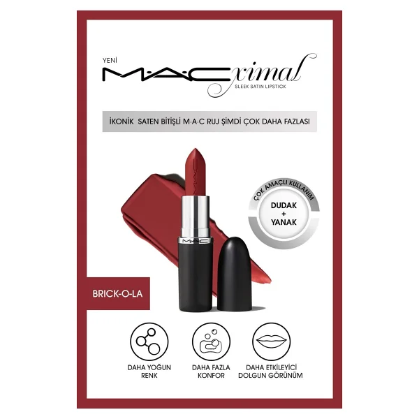 M.A.C Macximal Sleek Satin Popstar Pink Ruj - Görsel 5