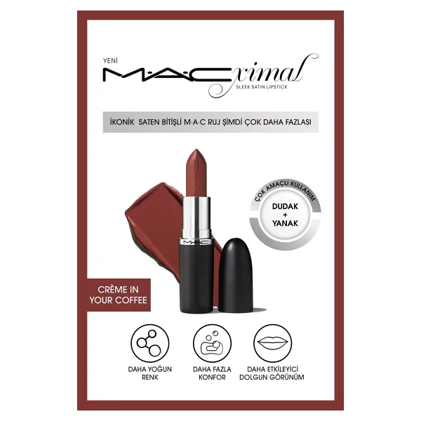 M.A.C Macximal Sleek Satin Popstar Pink Ruj - Görsel 9