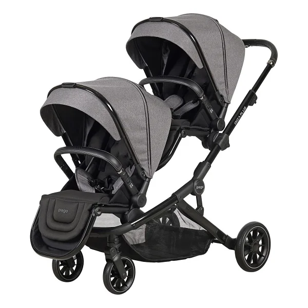 Prego 2223 Ibiza Plus Gri İkiz Bebek Arabası - Görsel 7