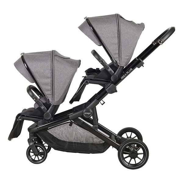 Prego 2223 Ibiza Plus Gri İkiz Bebek Arabası - Görsel 2