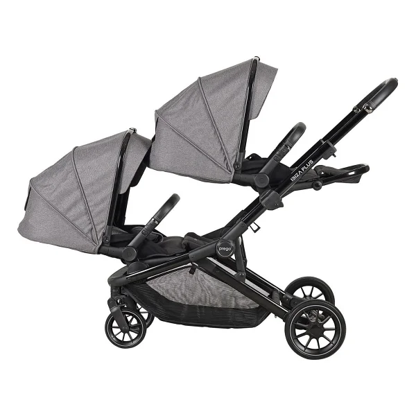 Prego 2223 Ibiza Plus Gri İkiz Bebek Arabası - Görsel 4