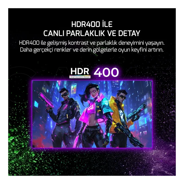 Gamepower Sonic T80 27" 0.5 Ms 2k Ips 180 Hz Oyuncu Monitörü - Görsel 4