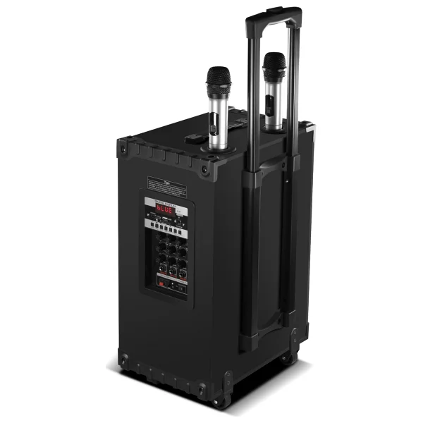 Powerway Şarjlı Çift Mikrofonlu Hoparlör Karaoke Sistemi Taşınabilir Amfi Mt90 Bluetooth Hoparlör - Görsel 2