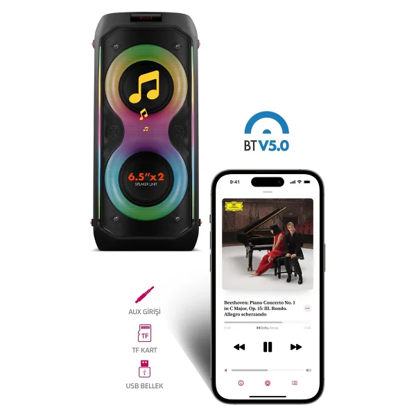 Powerway Duo XL Bluetooth Hoparlör - Görsel 4