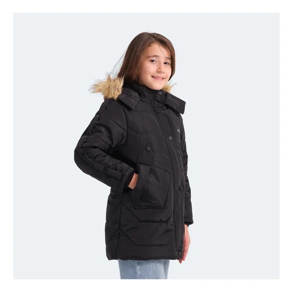 Slazenger Camron Kapüşonlu Siyah Çocuk Mont - Görsel 4
