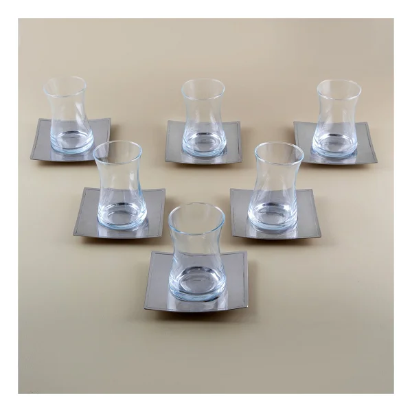Jumbo Timeless Cubic 6'lı Çay Tabağı - Görsel 3