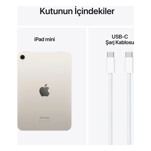 iPad Mini 7. Nesil Wi-Fi 256 GB 8.3" Mxnd3tu/A Yıldız Işığı Tablet - Görsel 9