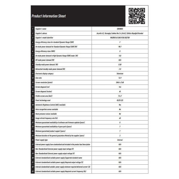 Grundig Madrid 65 Ghq 9250 4K Ultra HD 65" 165 Ekran Uydu Alıcılı Google Smart QLED TV - Görsel 9