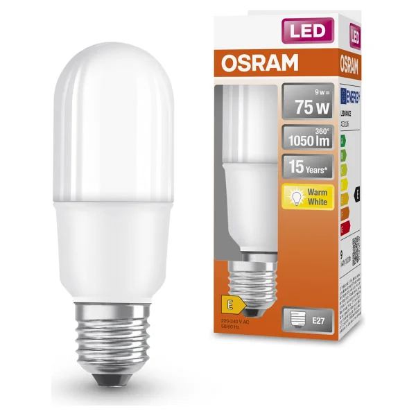 Osram Stick Sarı Işık 9 W-75 W E14 LED Ampul - Görsel 2