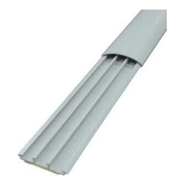Sert Plastik 50x12 Balık Sırtı Kablo Kanalı Yapışkanlı (Gri) 2 Mt - Görsel 2