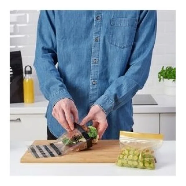 IKEA Istad Kilitlenebilir Buzdolabı Poşeti - Sarı / Siyah - 60 adet - 1 lt ve 0,4 lt - Görsel 2