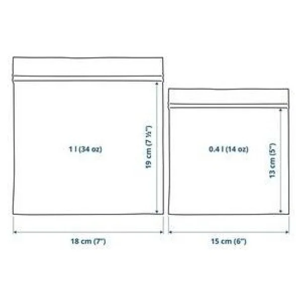 IKEA Istad Kilitlenebilir Buzdolabı Poşeti - Sarı / Siyah - 60 adet - 1 lt ve 0,4 lt - Görsel 5