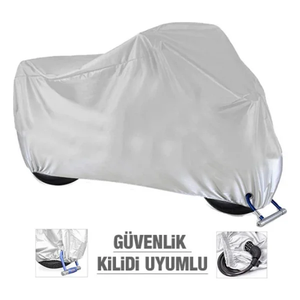 Kuba Superlight 125 Için Kilit Uyumlu Motosiklet Branda, Güvenli, Su Geçirmez Dayanıklı Kumaş - Görsel 3