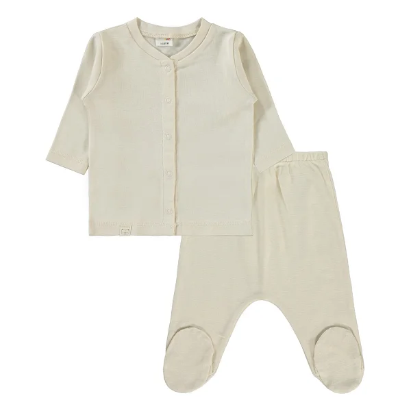 Civil Baby Erkek Bebek Pijama Takımı 1-6 Ay Bej - 6 - 9 Ay - Görsel 4