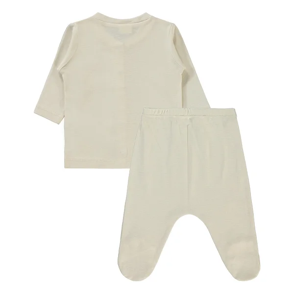 Civil Baby Erkek Bebek Pijama Takımı 1-6 Ay Bej - 6 - 9 Ay - Görsel 3