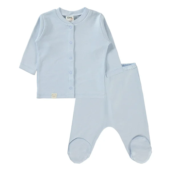 Civil Baby Düz 1-6 Ay Pijama Takımı - Lila 3-6 Ay - Görsel 6