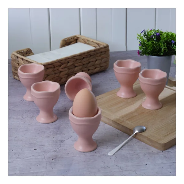 Keramika Mat Açık Pembe Juliet Yumurtalık 07 Cm 6 Adet - Görsel 4