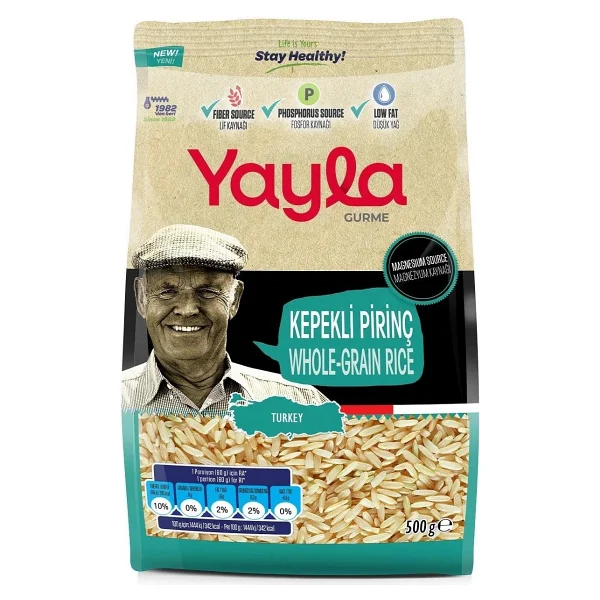 Yayla Gurme Kepekli Pirinç 500 Gr X 8 Adet - Görsel 2