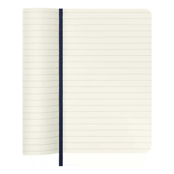 Moleskine Yumuşak Kapak Çizgili Defter Cep Boy 9x14 Cm 192 Sayfa Safir Mavi - Görsel 5