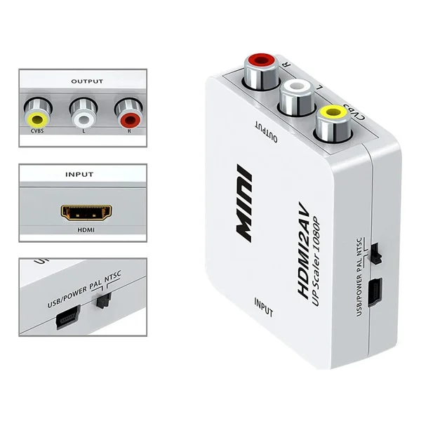 Fully G-5370 Hdmi To Rca Mini Model 1920X1080 Plastik Kasa Cevirici Konvertor - Görsel 5