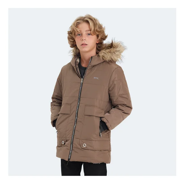Slazenger Camelia Kapüşonlu Pudra Çocuk Mont - Görsel 9