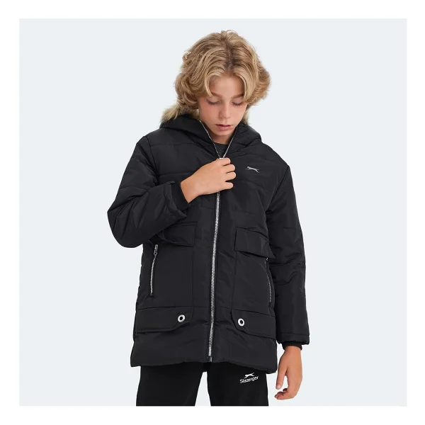 Slazenger Camelia Kapüşonlu Pudra Çocuk Mont - Görsel 6