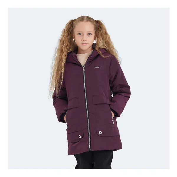 Slazenger Camelia Kapüşonlu Pudra Çocuk Mont - Görsel 10