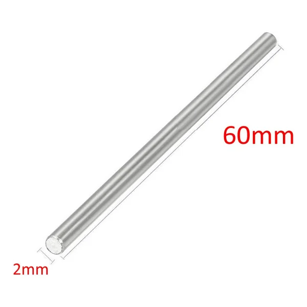 Robiz 2mm X 60mm Metal Mil Çelik Çubuk Aks Oyuncak Rc Araba Robot - Görsel 2